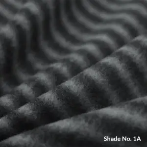 No-Dye Melange Fleece Throw | Double-Sided Brushed | Stripe I Grey Shade