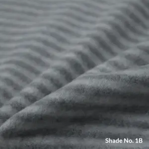 No-Dye Melange Fleece Throw | Double-Sided Brushed | Stripe I Grey Shade